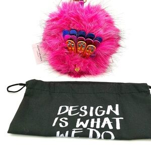 Kurt Geiger Fuchsia Pom Pom Eagle Charm #1059